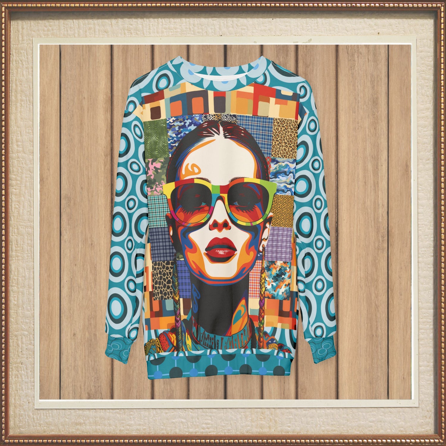 Popstar in Patchwork Fantasy Unisex Sweatshirt (Gold Label)