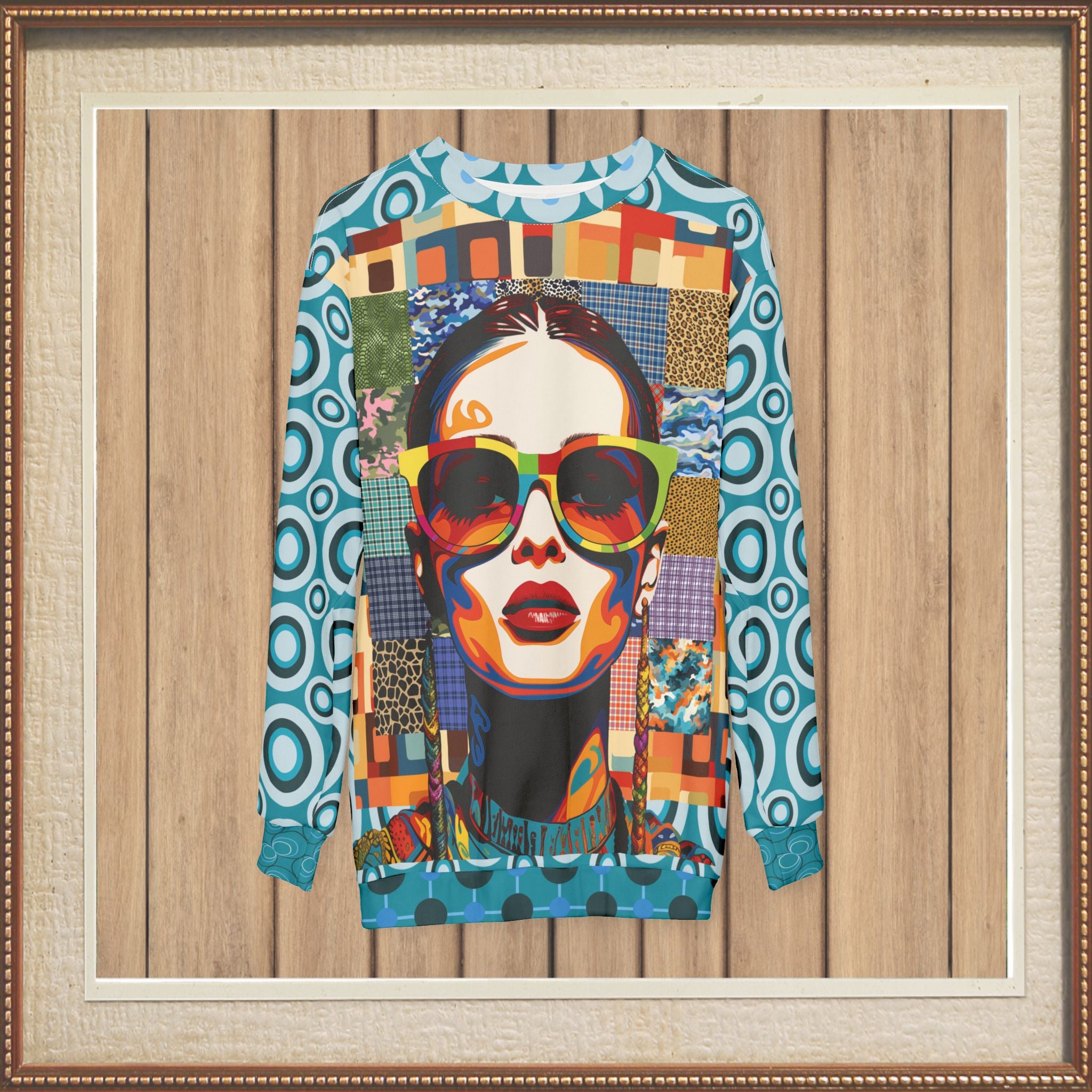 Popstar in Patchwork Fantasy Unisex Sweatshirt (Gold Label)