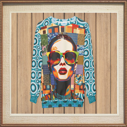Popstar in Patchwork Fantasy Unisex Sweatshirt (Gold Label)