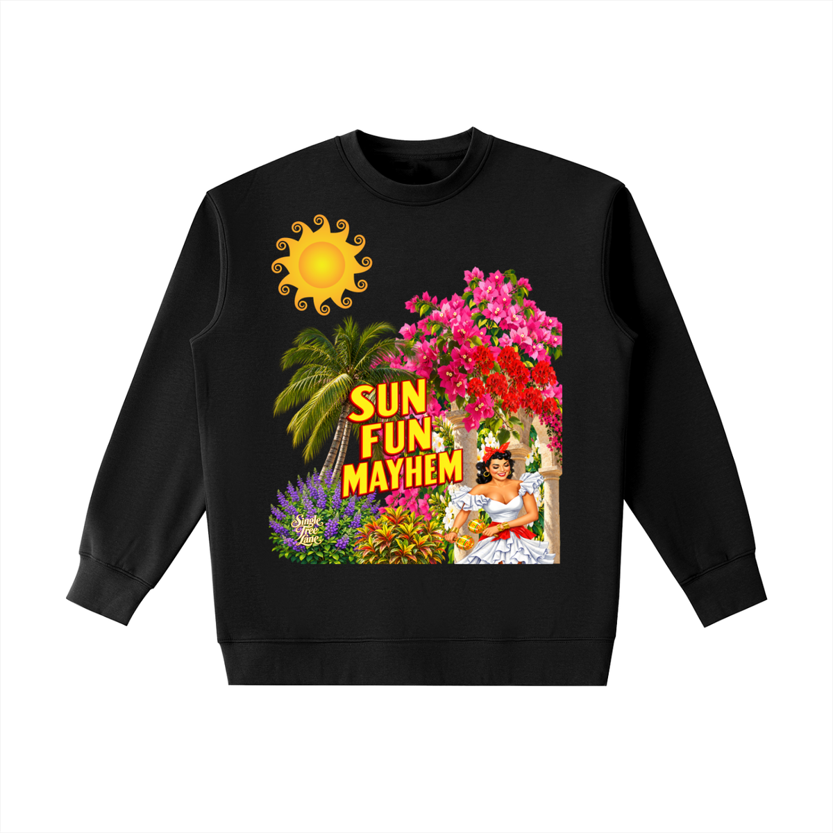 Sun Fun Mayhem in Cuba Essential Heavyweight Crewneck Sweatshirt