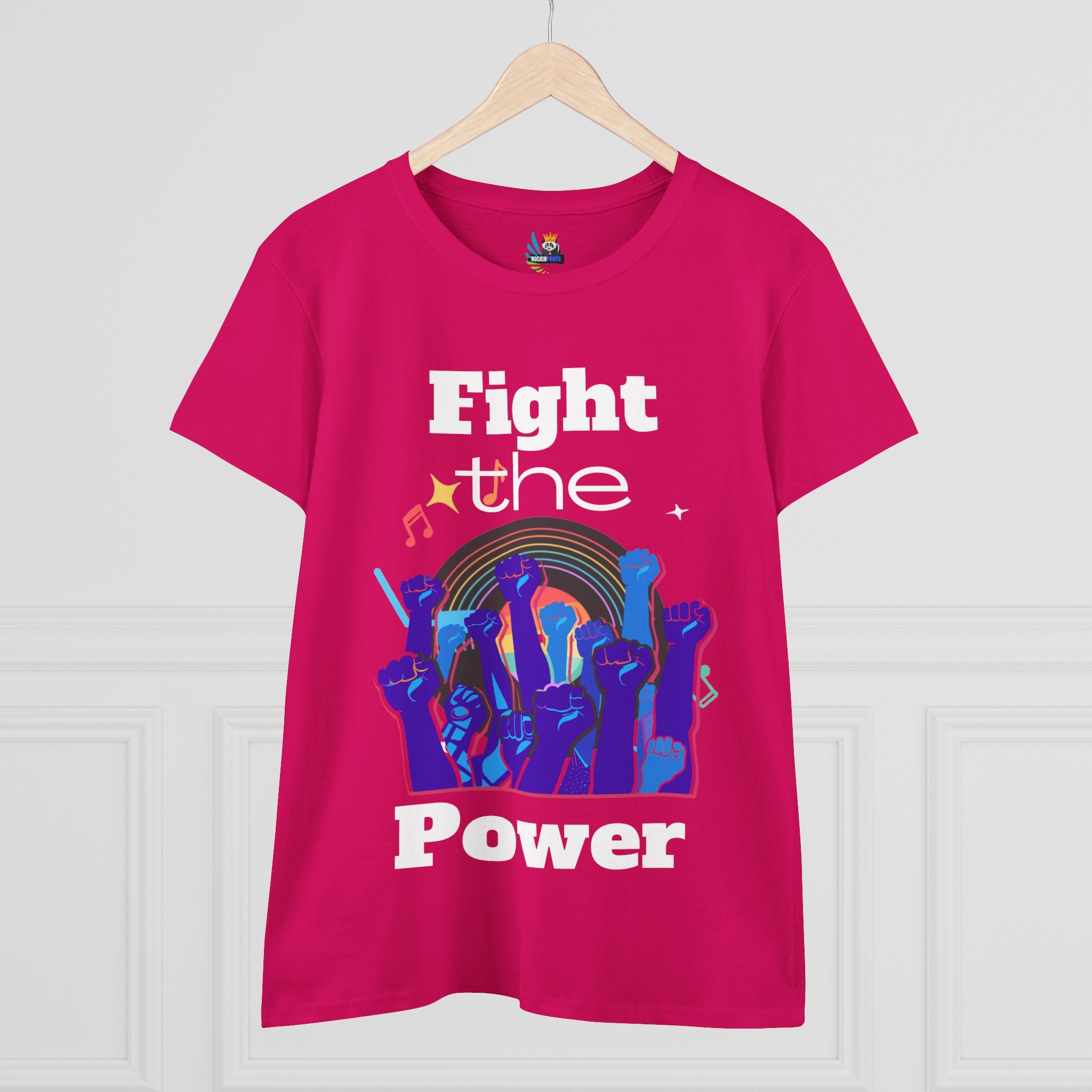 T-Shirt - Fight the Power Hands Raised High Graphic Women&
