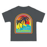 Charcoal gray t-shirt with a colorful &