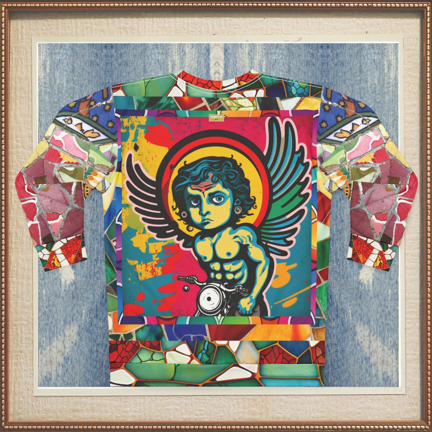 Holy-Moley Angel Motorcyclist Unisex Sweatshirt (Gold Label)