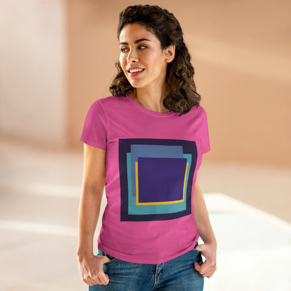 My Life in Purple Squares Cubed Contemporary Art Design Women&