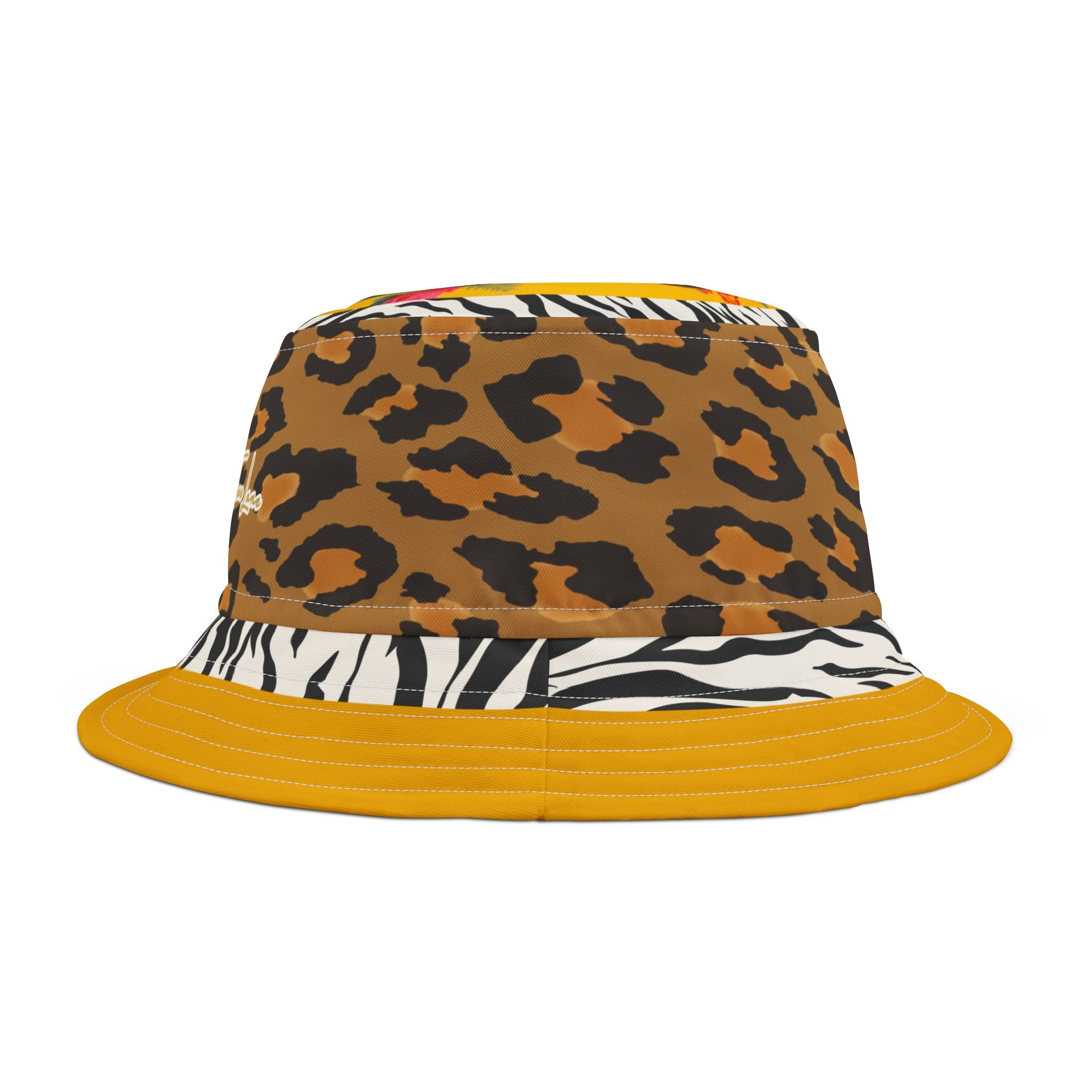 Leopard in Bloom Floral Vibrant Bucket Hat