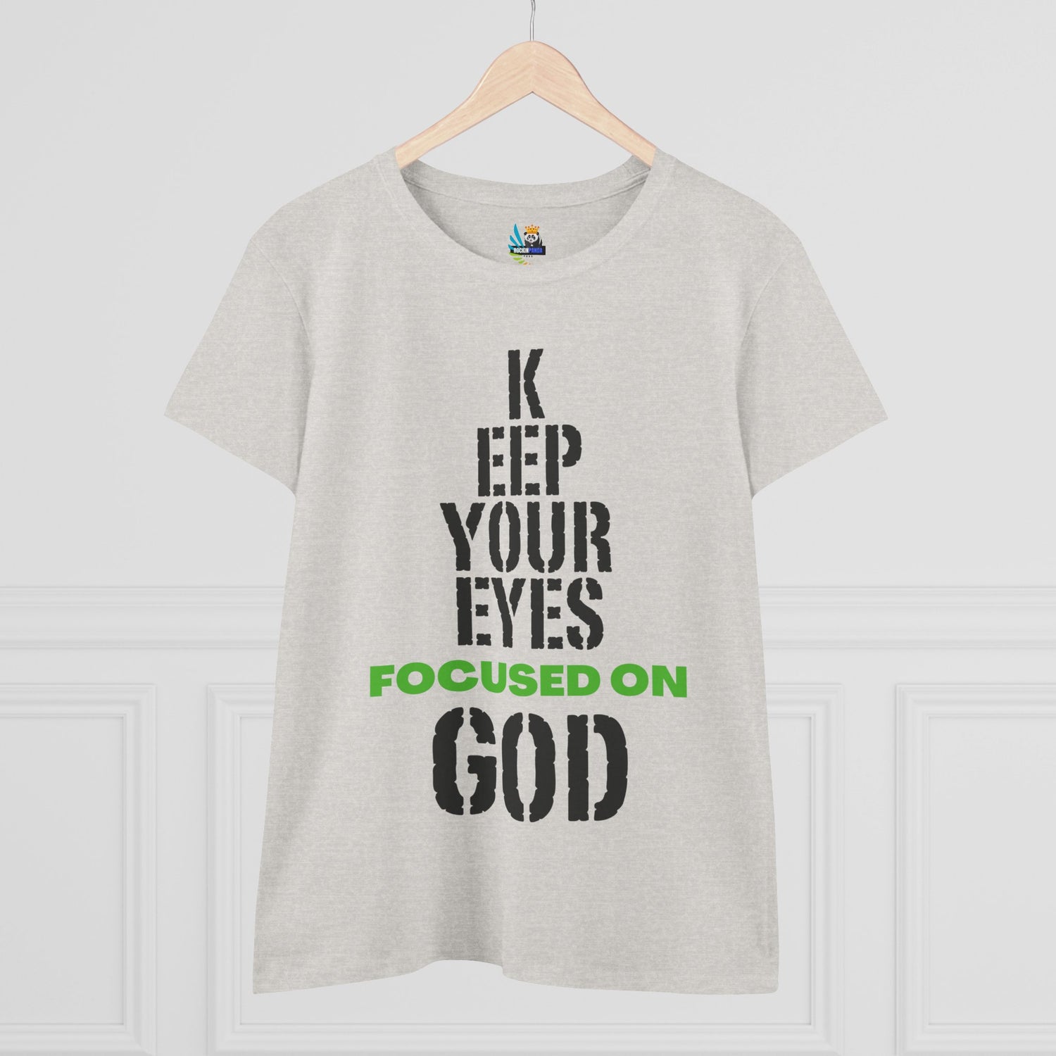 Keep Your Eyes Focused on God  Midweight Cotton Tee - Faith Based Tee