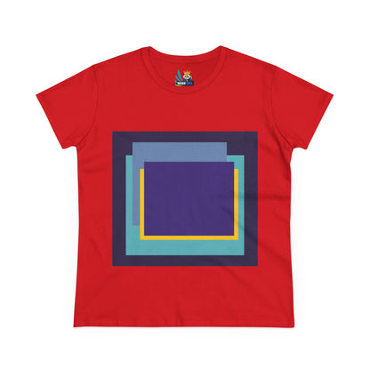 My Life in Purple Squares Cubed Contemporary Art Design Women&