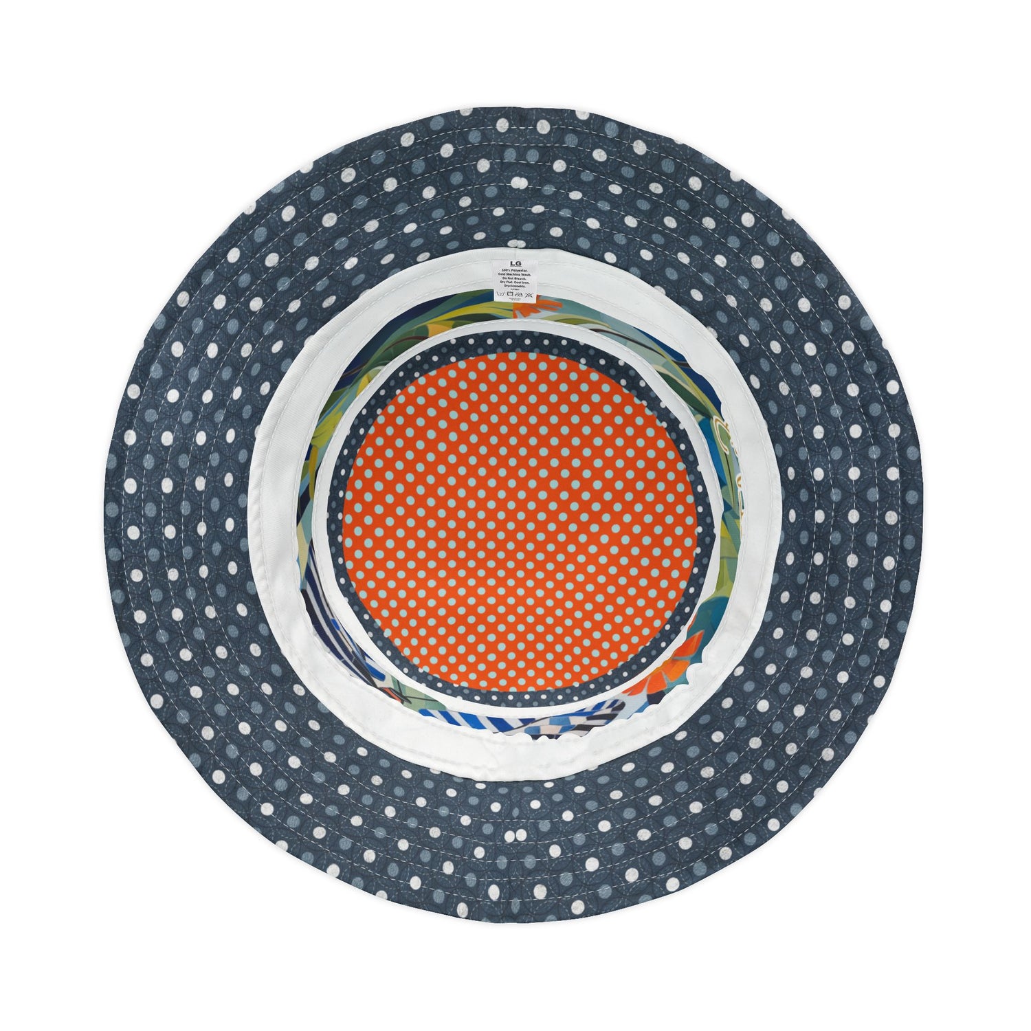 Sunshine and Butterflies in Stripes and Dots Vibrant Bucket Hat