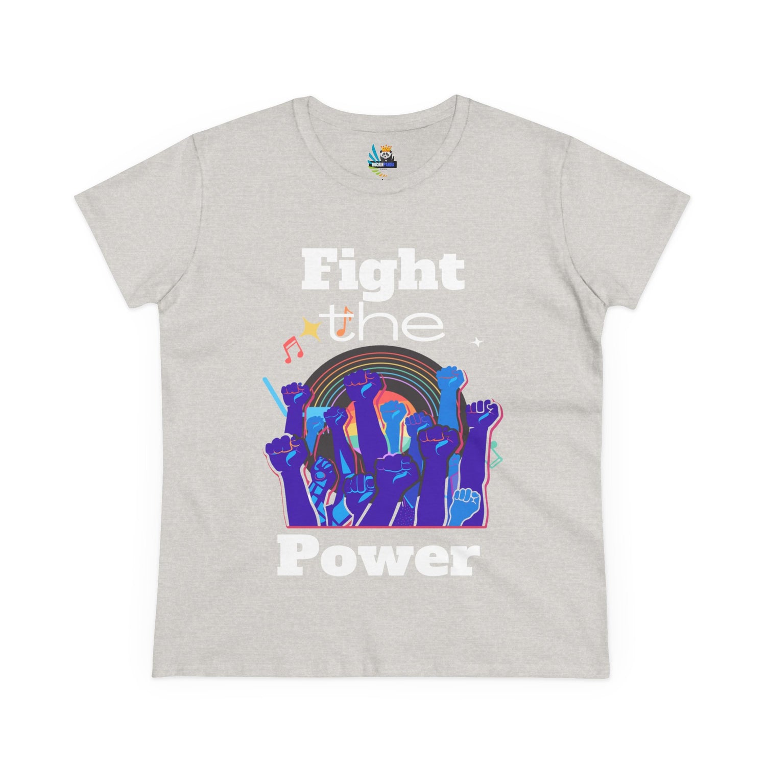 T-Shirt - Fight the Power Hands Raised High Graphic Women&