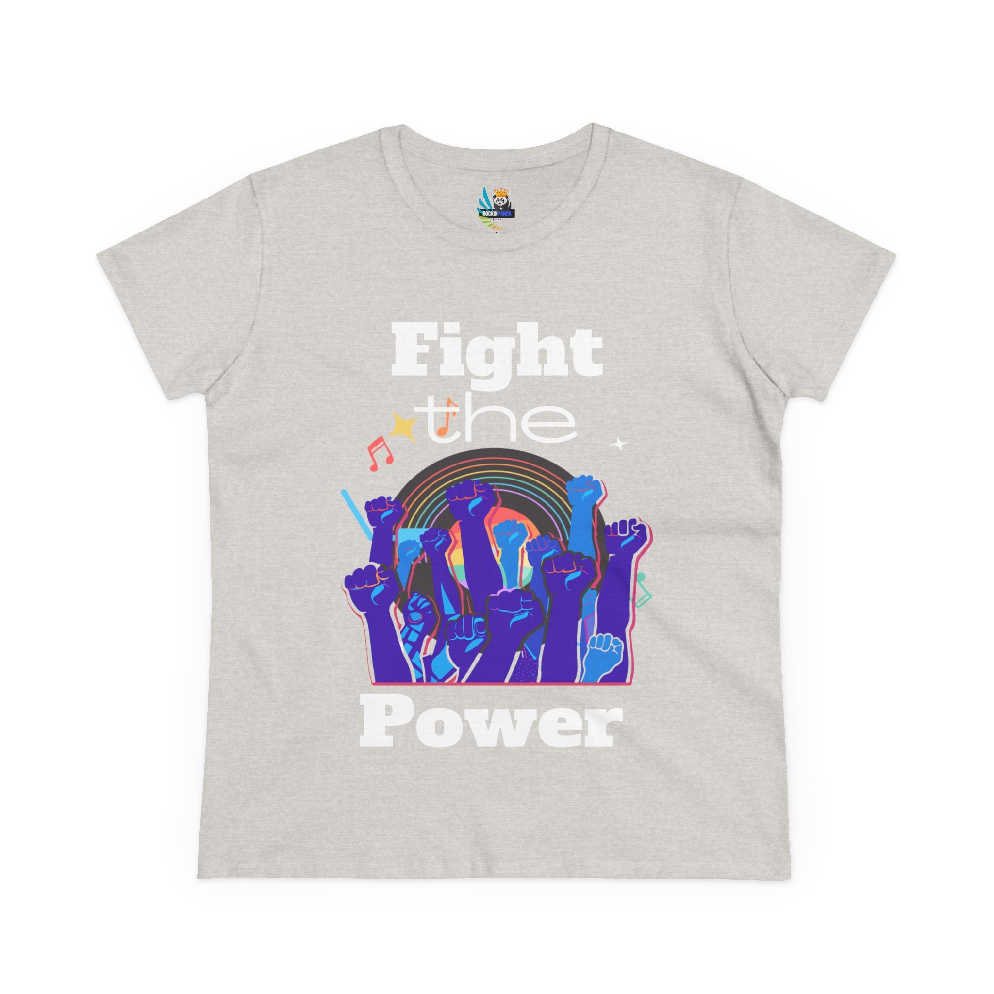 T-Shirt - Fight the Power Hands Raised High Graphic Women&