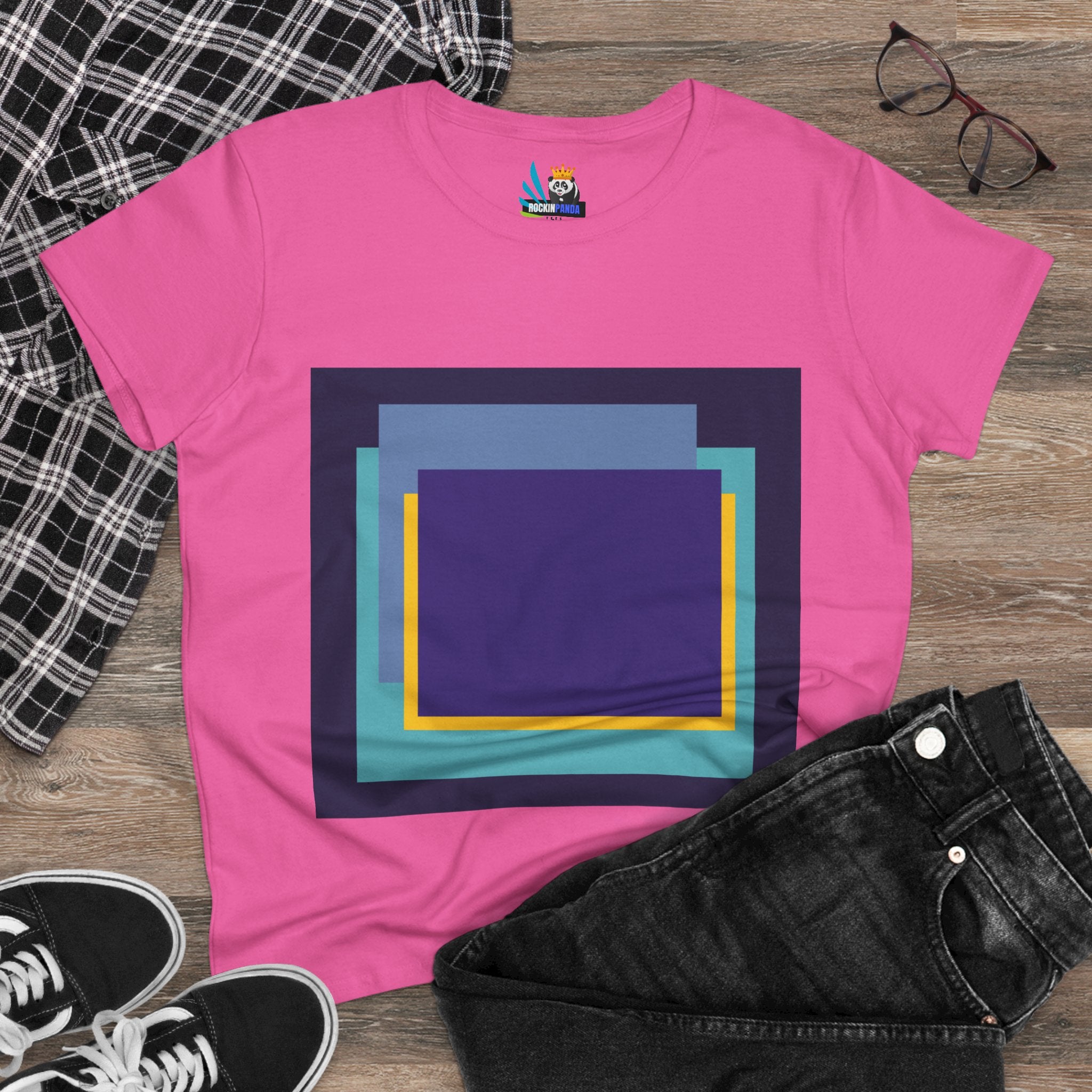 My Life in Purple Squares Cubed Contemporary Art Design Women&