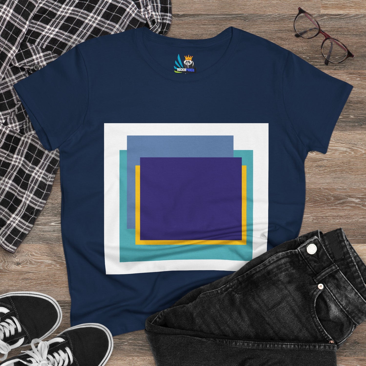 My Life in Purple Squares Cubed Contemporary Art Design Women&