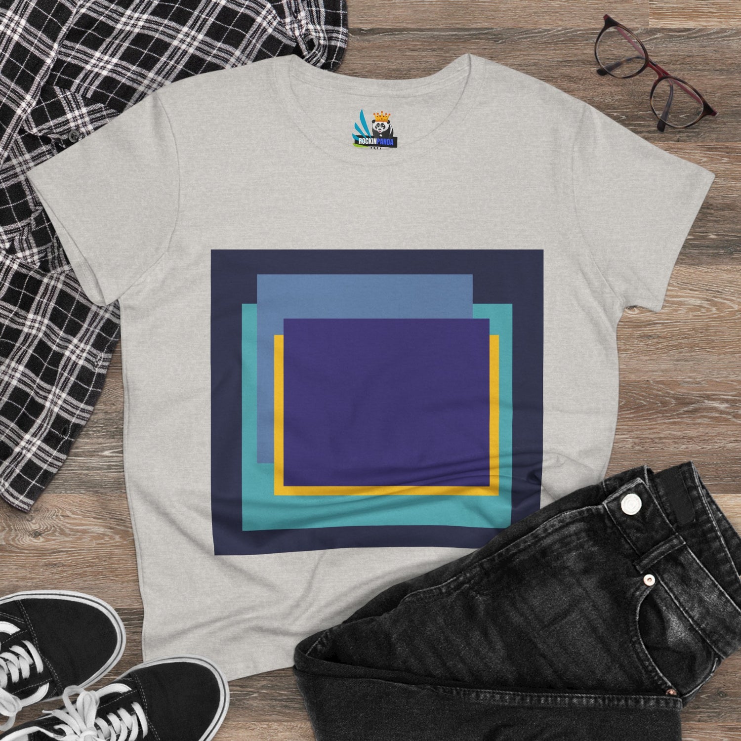 My Life in Purple Squares Cubed Contemporary Art Design Women&