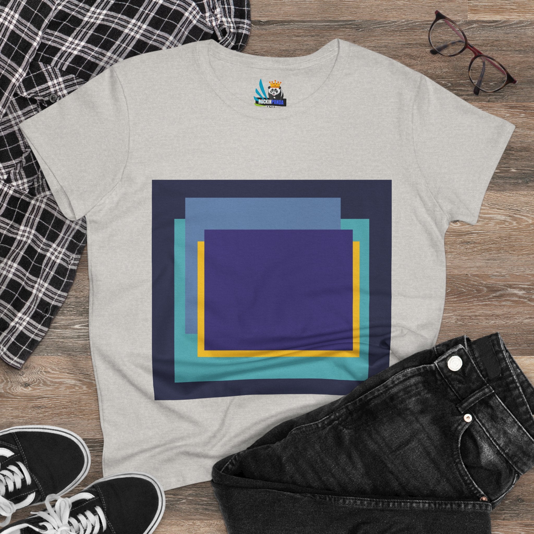 My Life in Purple Squares Cubed Contemporary Art Design Women&