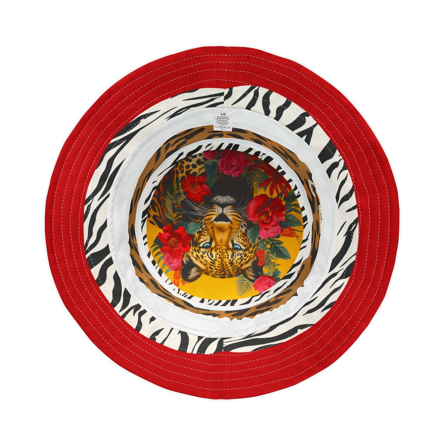 Leopard in Bloom Floral Vibrant Bucket Hat