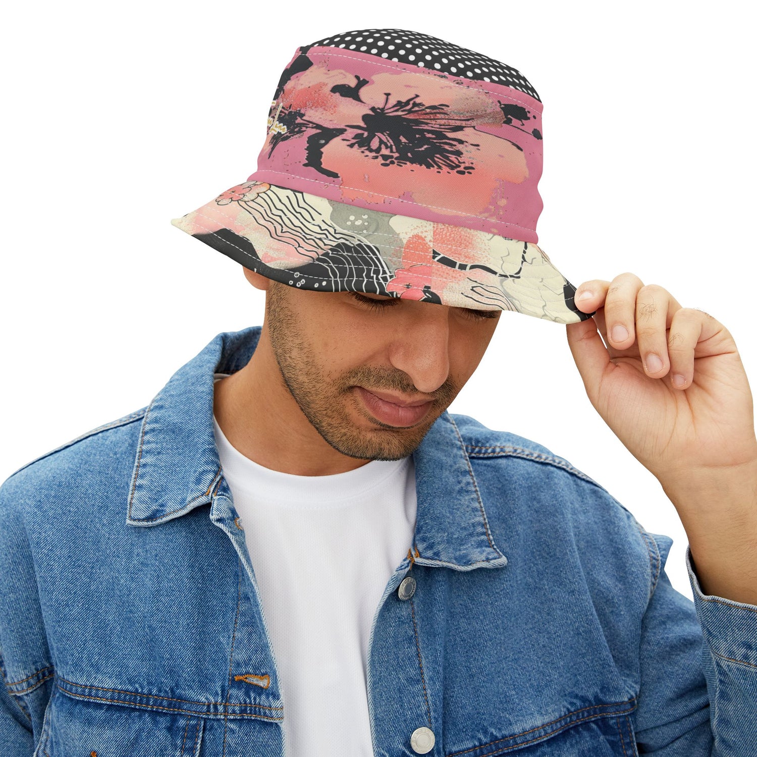 Pink Blush Asian Floral Vibrant Bucket Hat