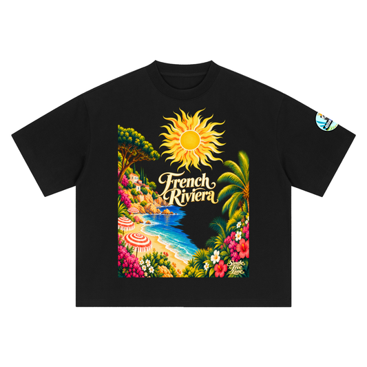 French Riviera Boxy Oversized Unisex T-Shirt