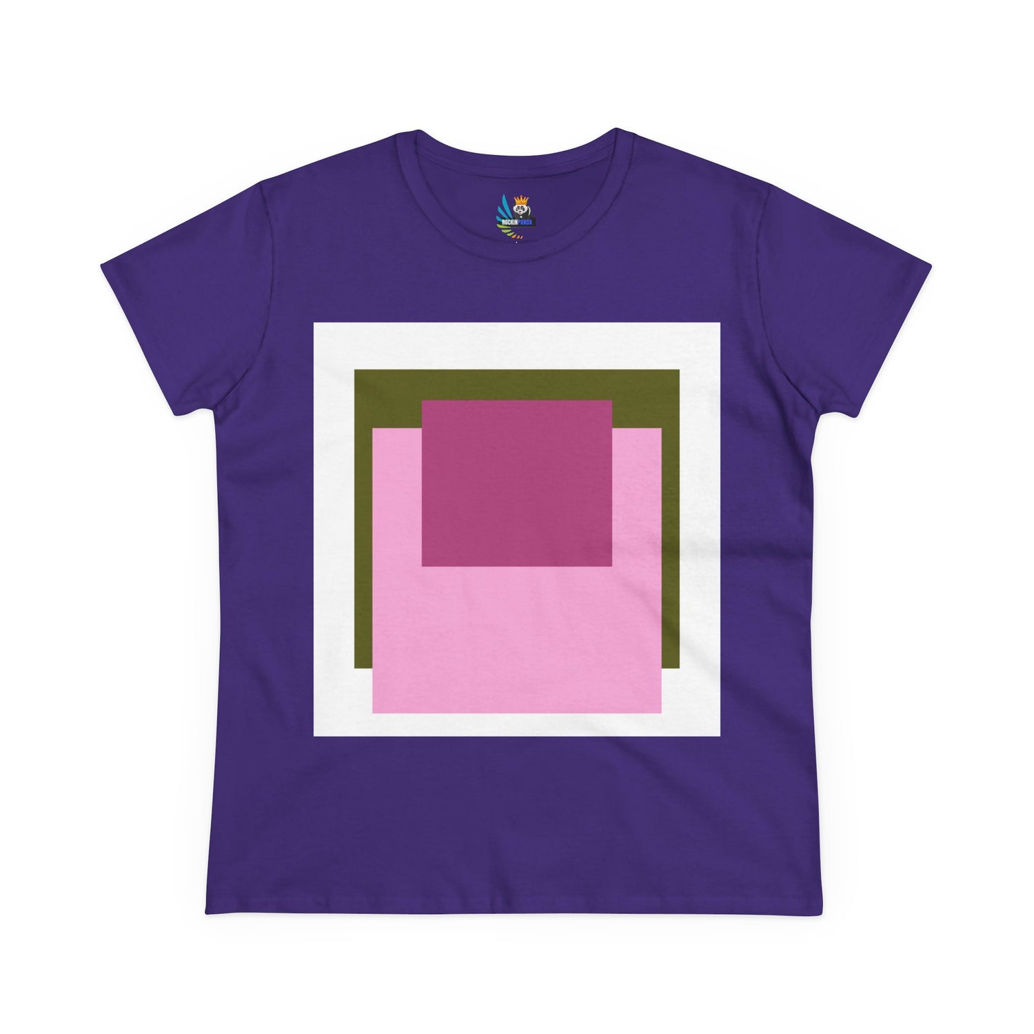 T-Shirt - Pink Rose Granny Quadruple Square Women&