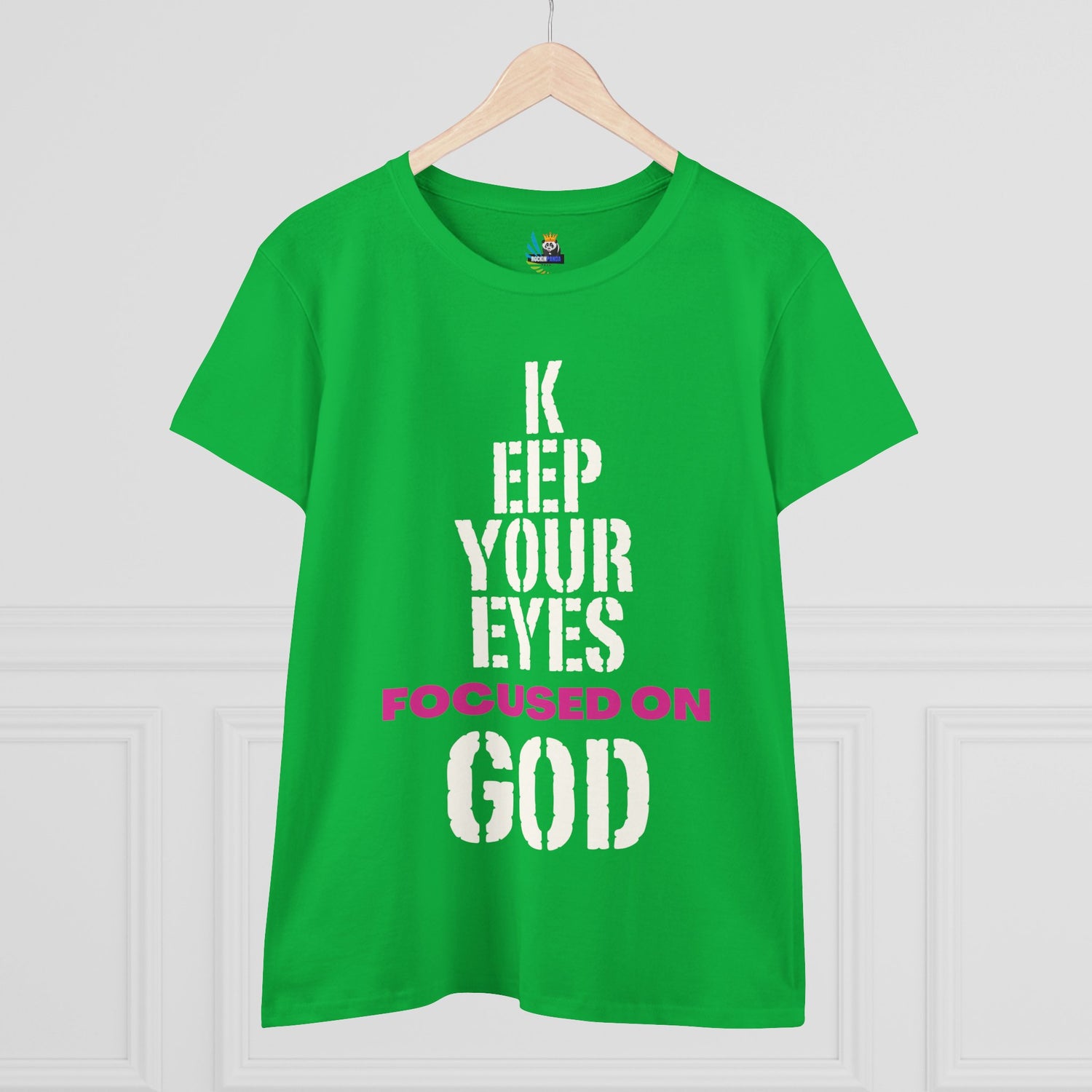 Keep Your Eyes Focused on God  Midweight Cotton Tee - Faith Based Tee