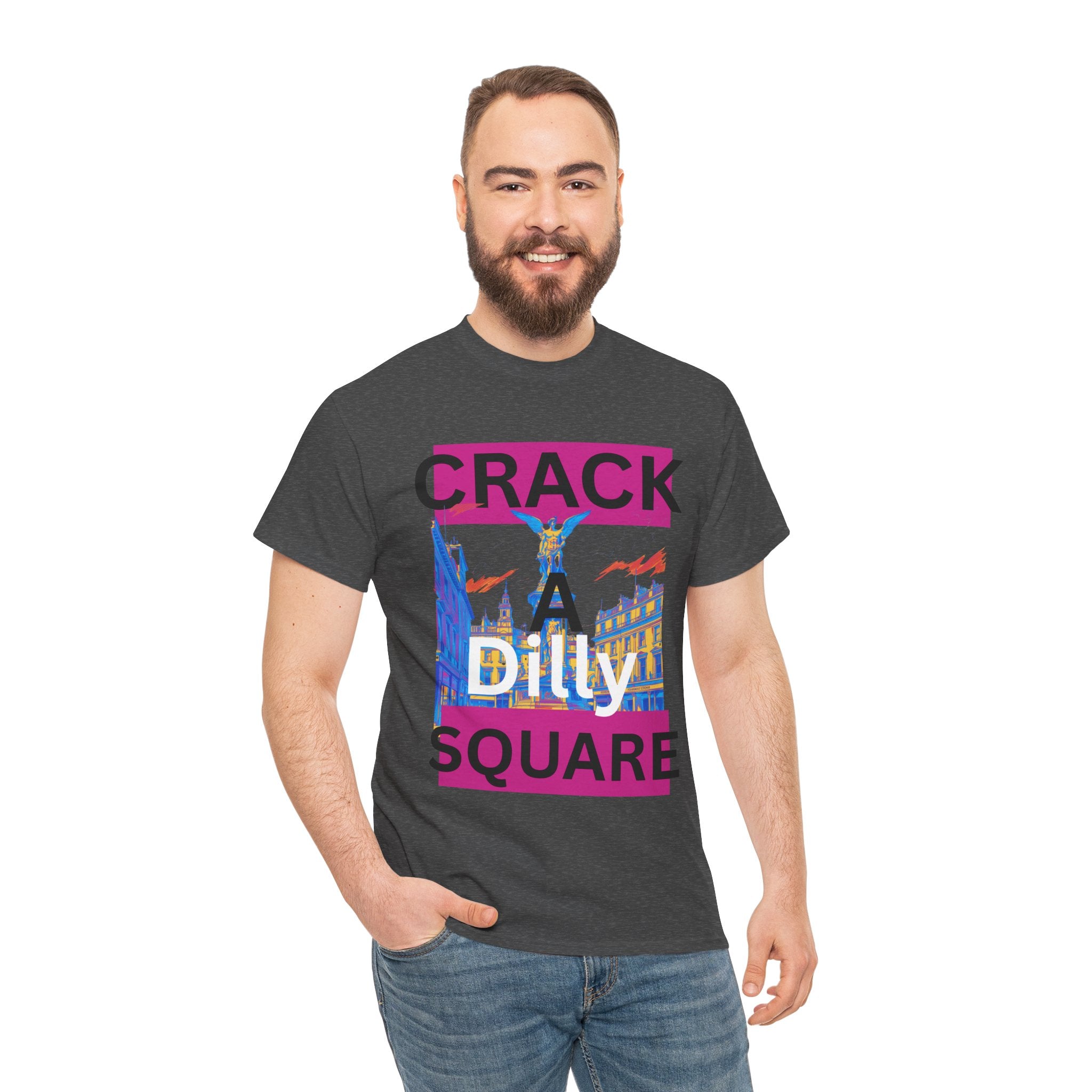 Crack-a-Dilly Square London United Kingdom Funny Heavyweight Tee