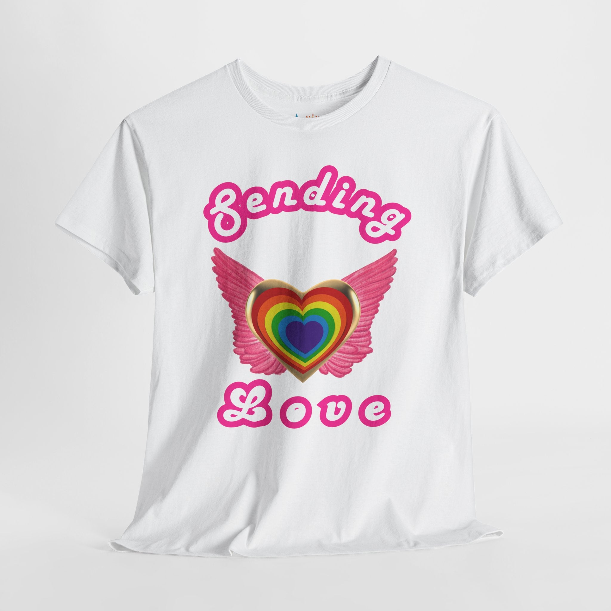 Sending Love Inspirational Heavyweight Unisex Tee