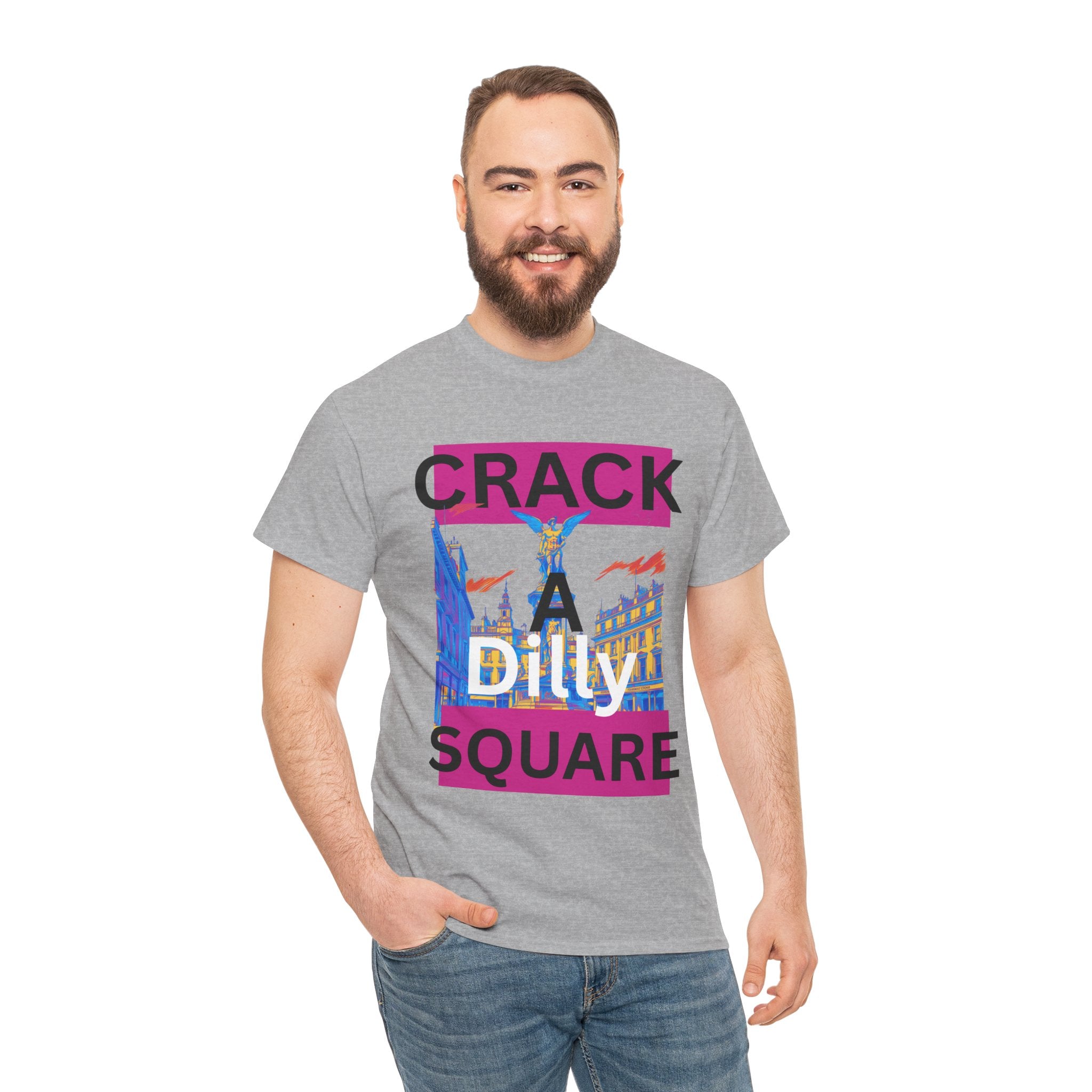 Crack-a-Dilly Square London United Kingdom Funny Heavyweight Tee