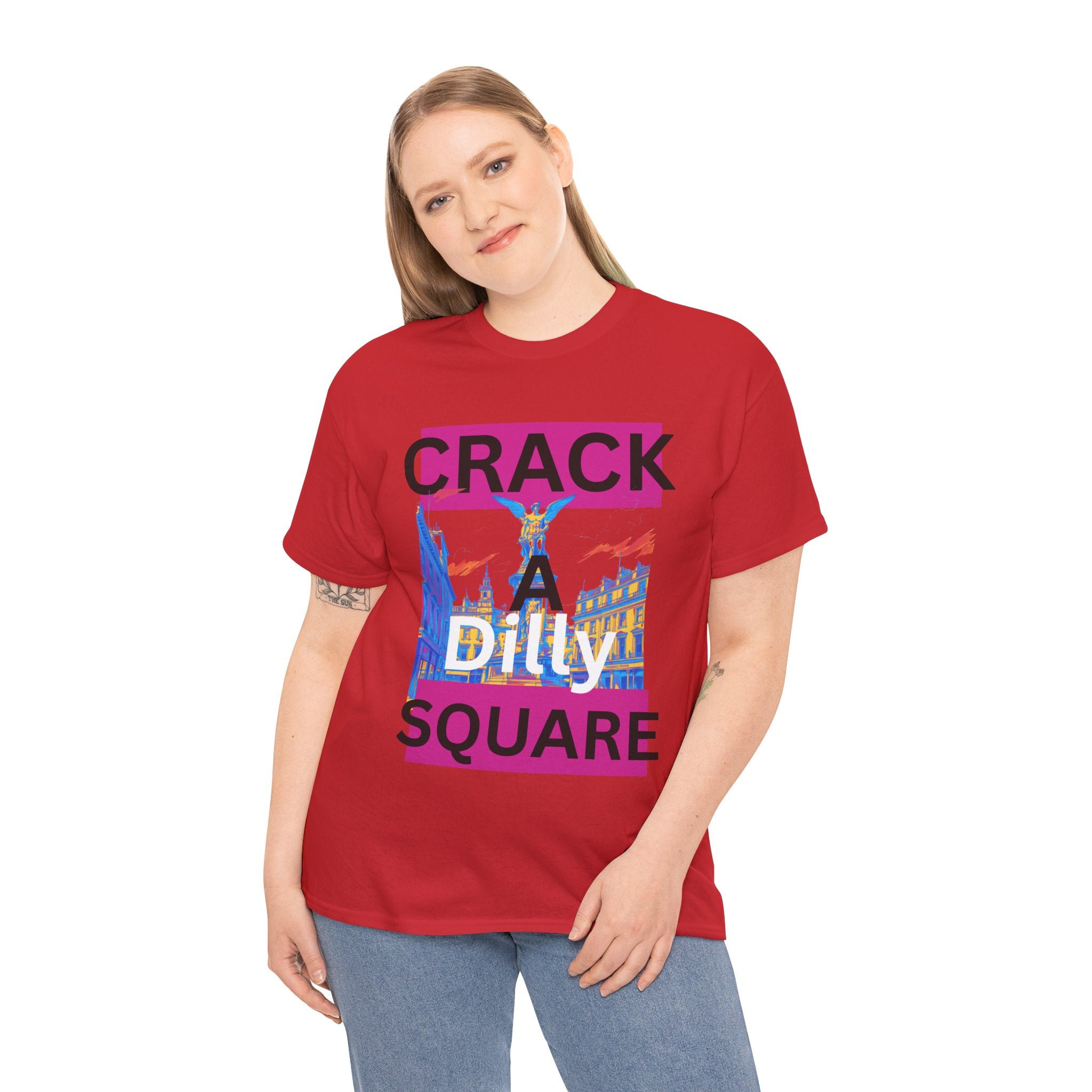 Crack-a-Dilly Square London United Kingdom Funny Heavyweight Tee