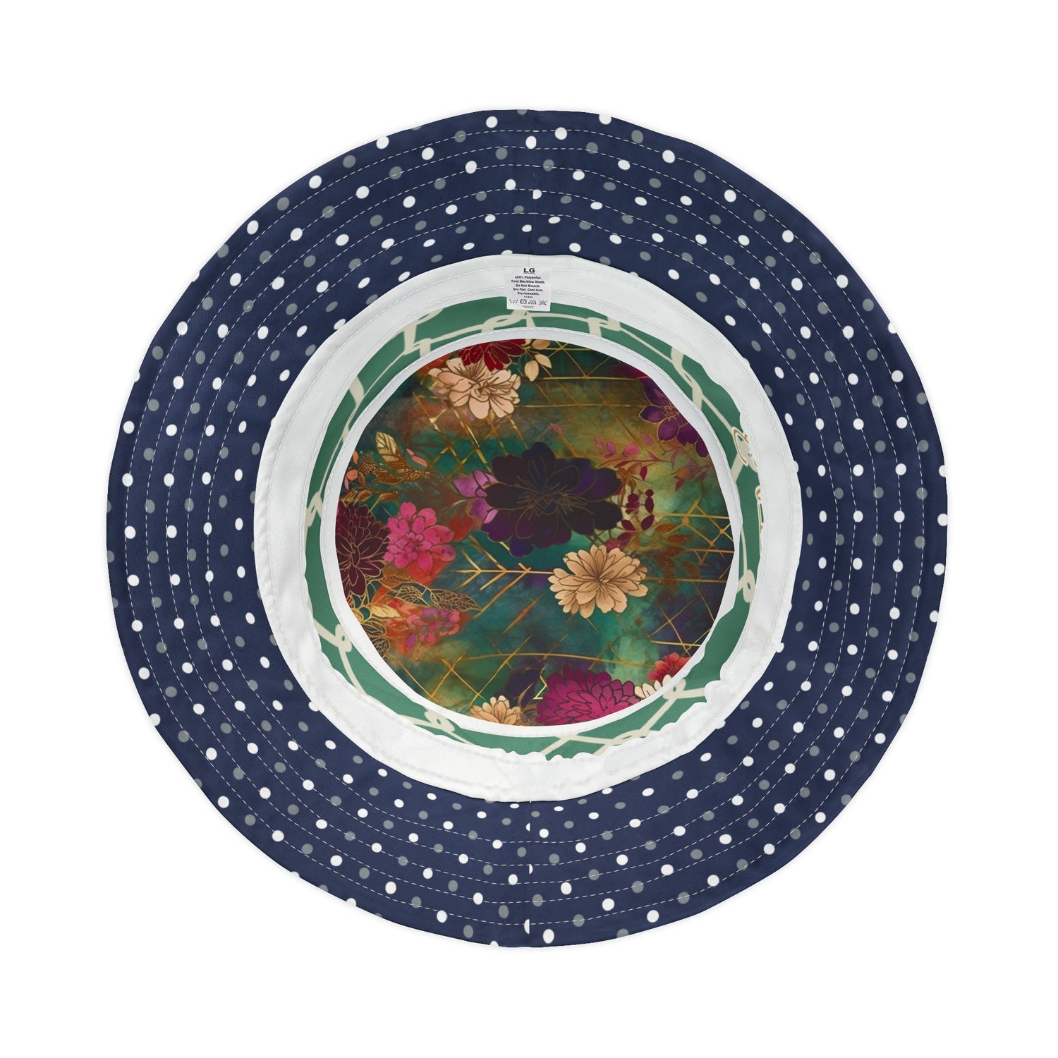 Chained and Confused Green Asian Floral Vibrant Bucket Hat