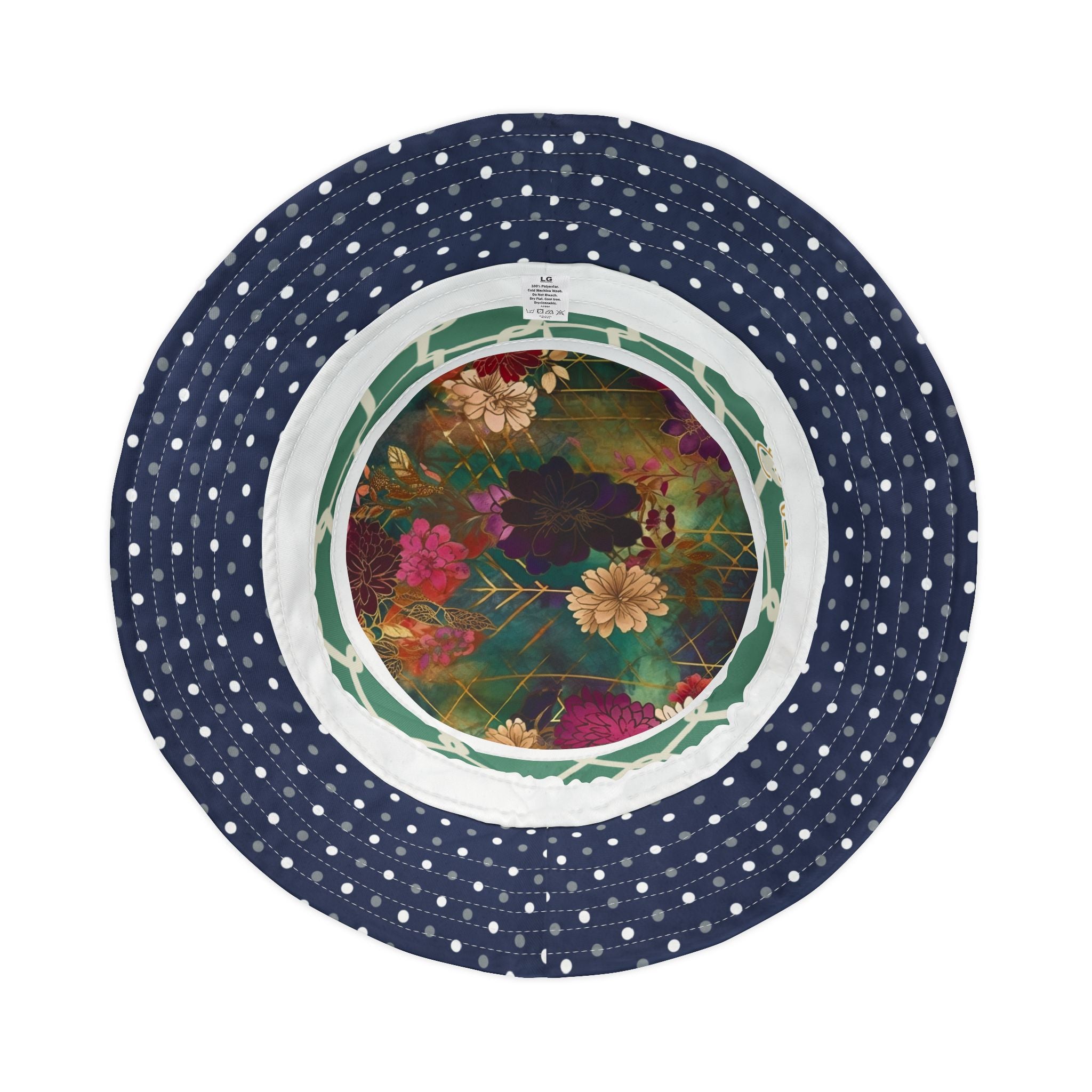 Chained and Confused Green Asian Floral Vibrant Bucket Hat