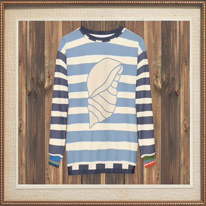 Sail Away Regatta Rugby Stripe Unisex Sweatshirt (Gold Label)