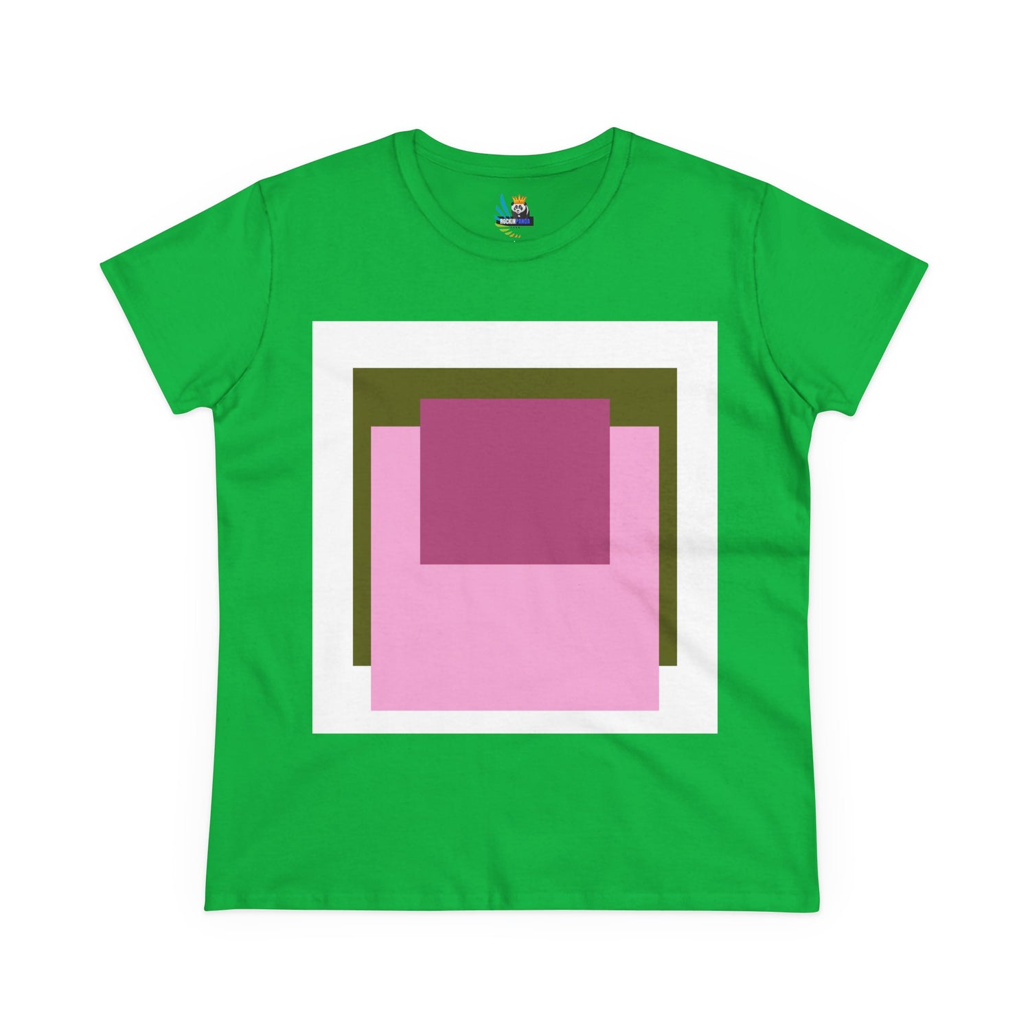 T-Shirt - Pink Rose Granny Quadruple Square Women&