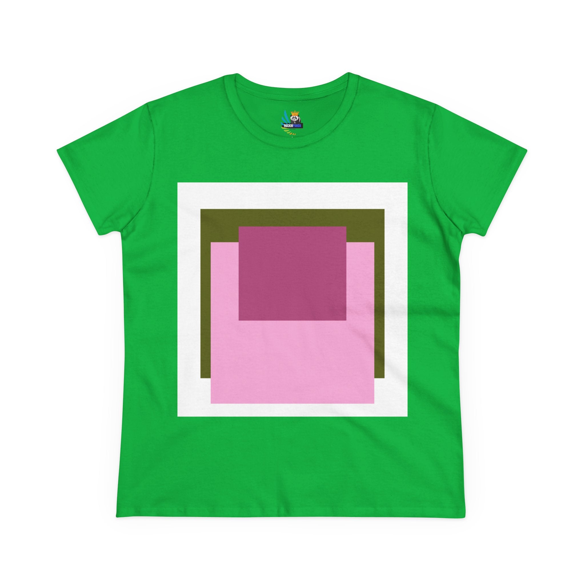 T-Shirt - Pink Rose Granny Quadruple Square Women&