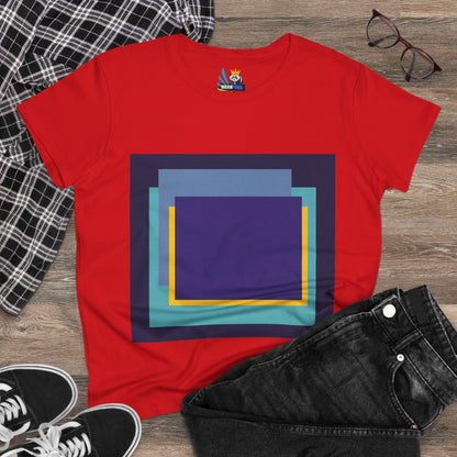 My Life in Purple Squares Cubed Contemporary Art Design Women&