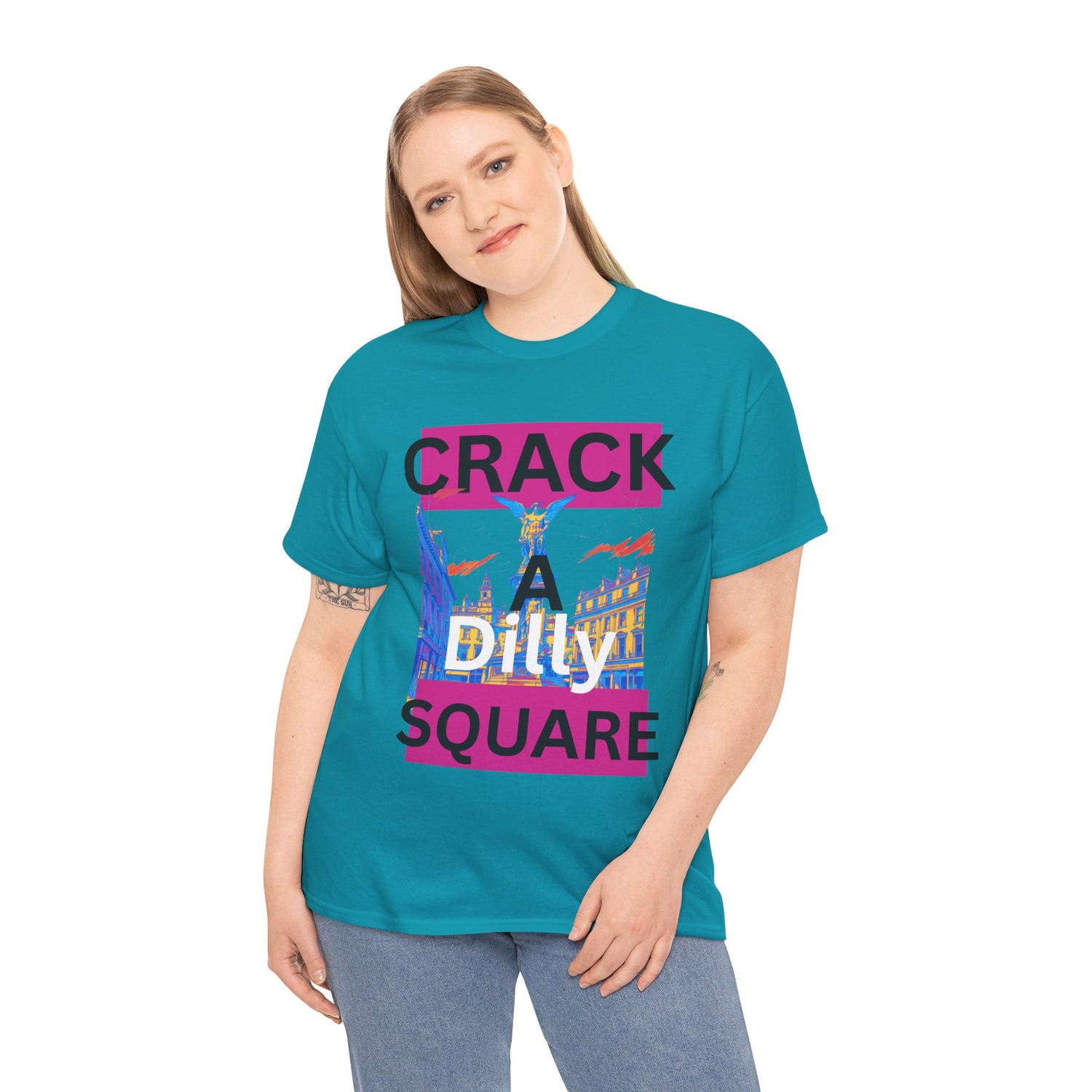 Crack-a-Dilly Square London United Kingdom Funny Heavyweight Tee