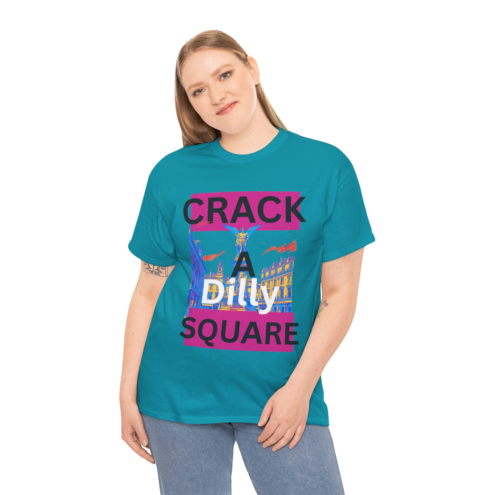 Crack-a-Dilly Square London United Kingdom Funny Heavyweight Tee