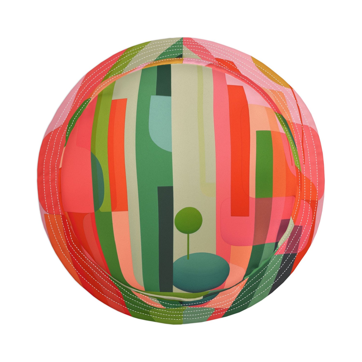 Futuristic Abstract Geo Stripe Vibrant Bucket Hat