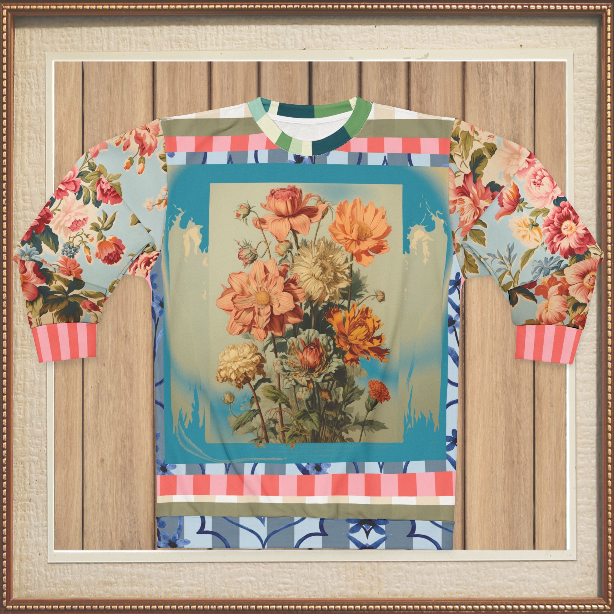 Blossoms in Reverie Floral Print Unisex Sweatshirt (Gold Label)
