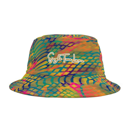 Snakeskin in Rainbow Tie-dye Vibrant Bucket Hat