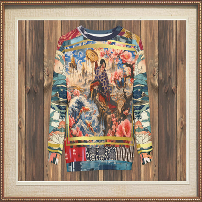 Kabuki in Golden Seascape Unisex Sweatshirt (Gold Label)