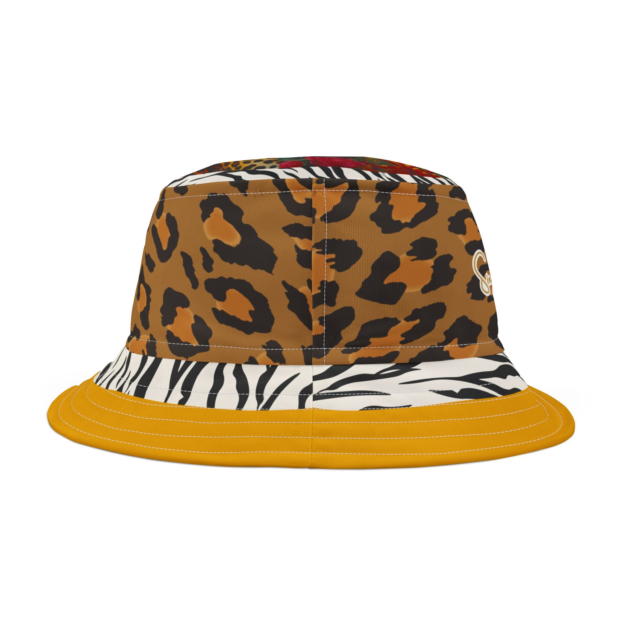 Leopard in Bloom Floral Vibrant Bucket Hat