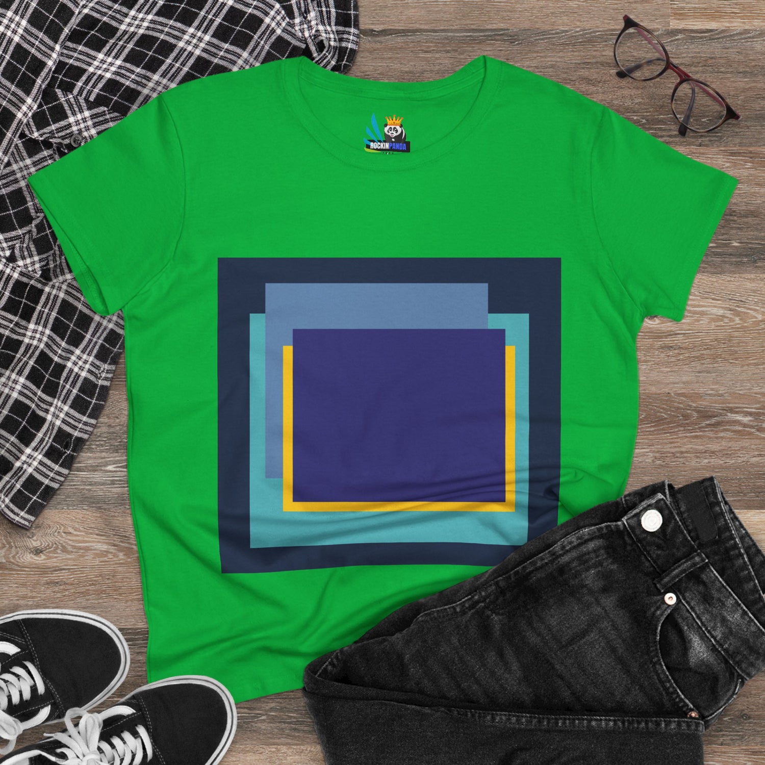 My Life in Purple Squares Cubed Contemporary Art Design Women&