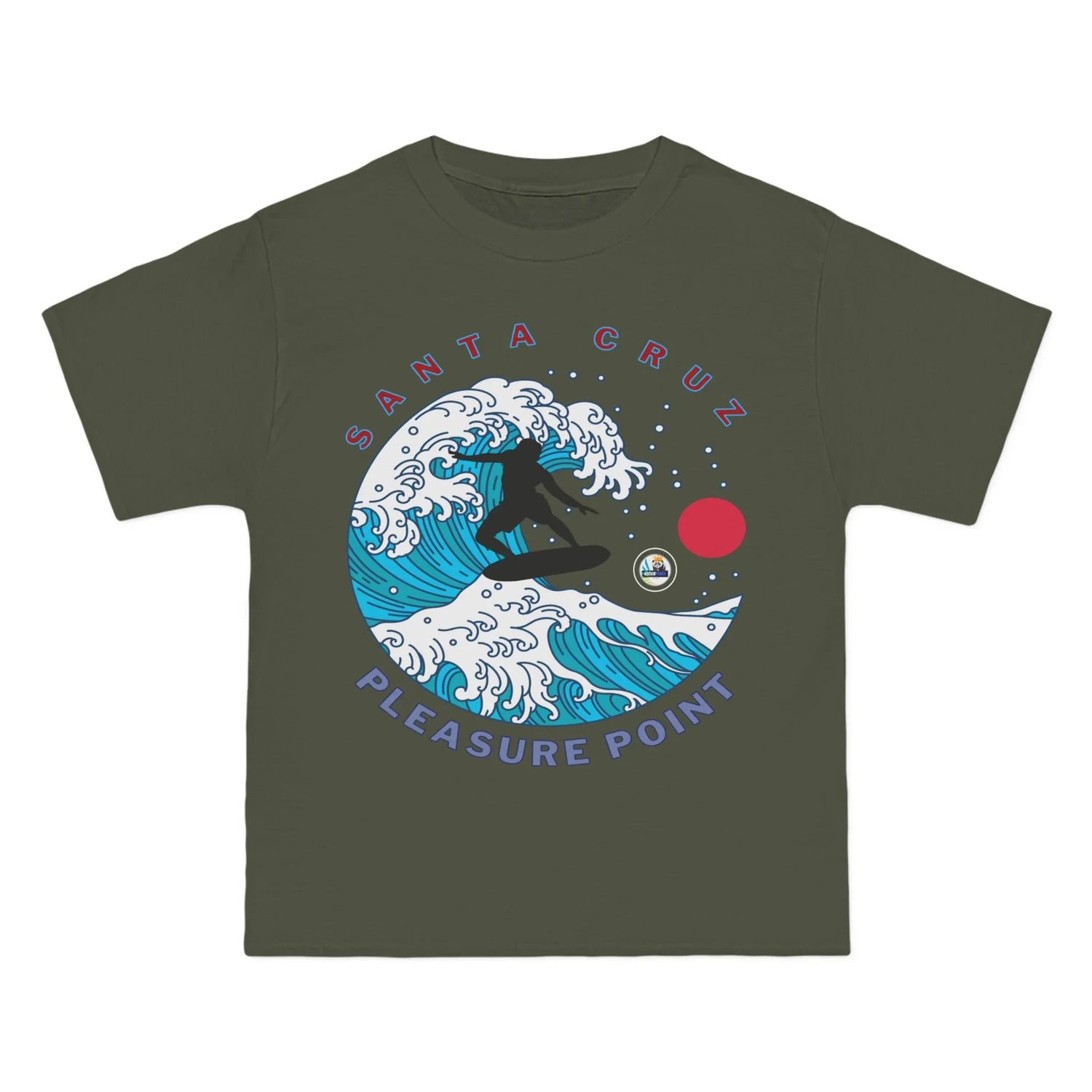 Surf Pleasure Point Santa Cruz Big Waves Heavyweight Tee
