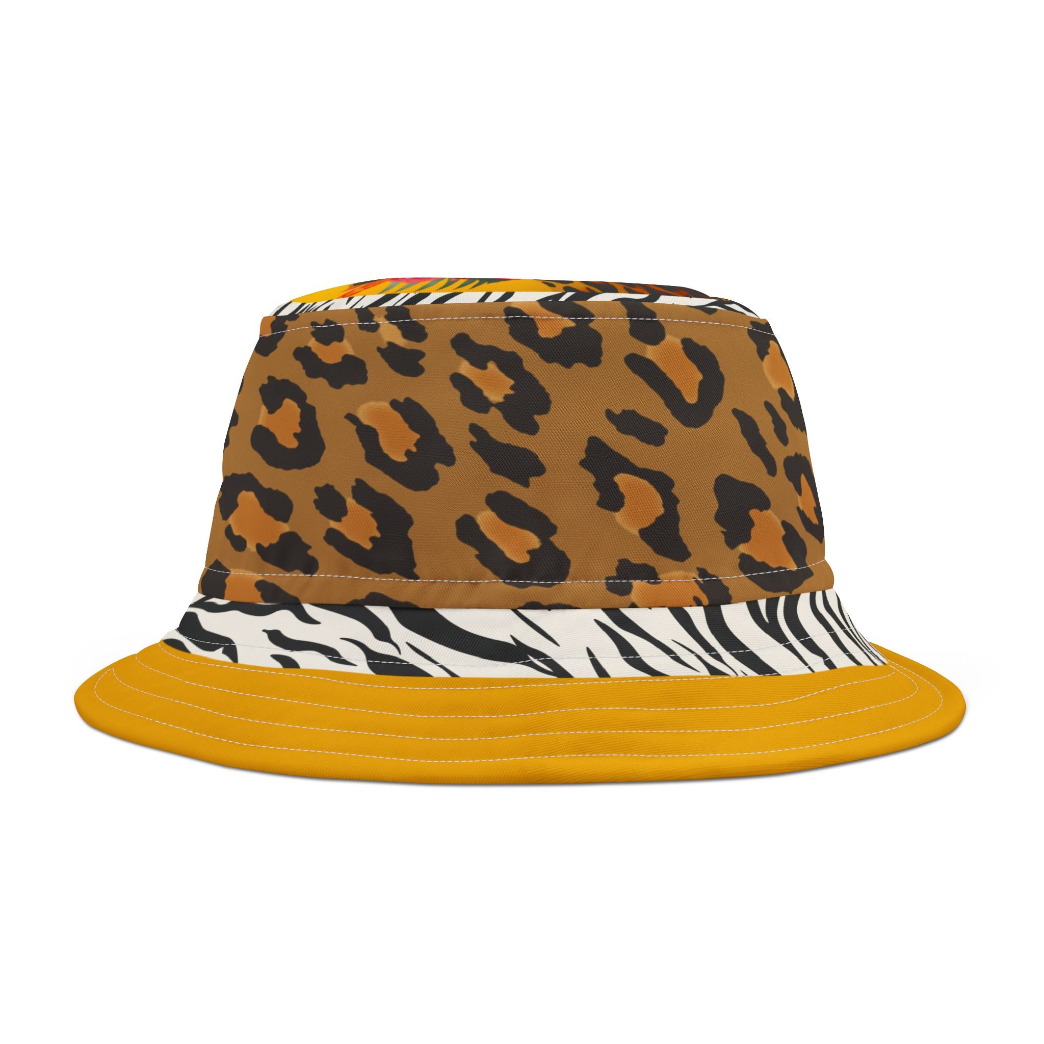Leopard in Bloom Floral Vibrant Bucket Hat