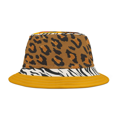 Leopard in Bloom Floral Vibrant Bucket Hat