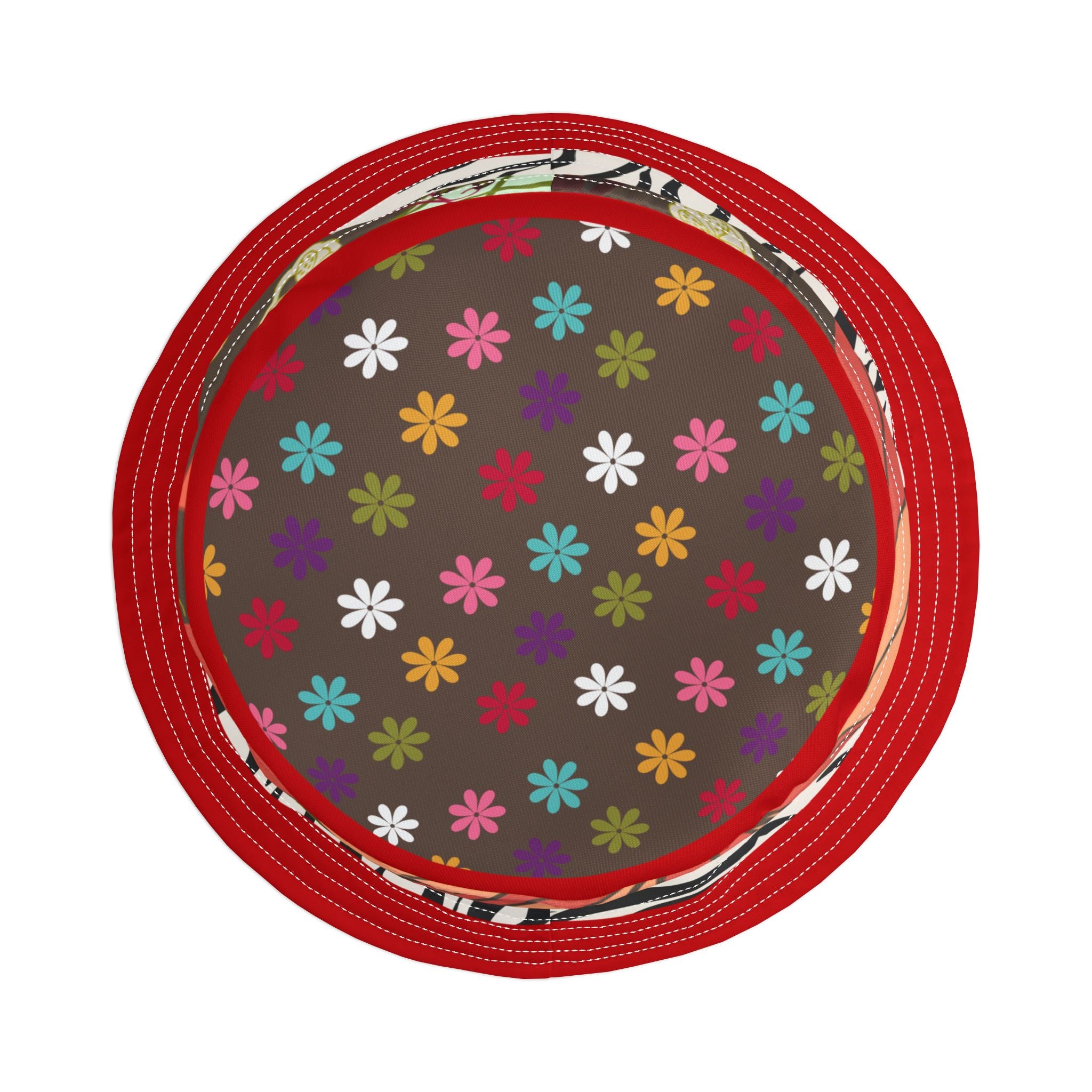 Partridge in a Pear Tree Hippie Floral Vibrant Bucket Hat