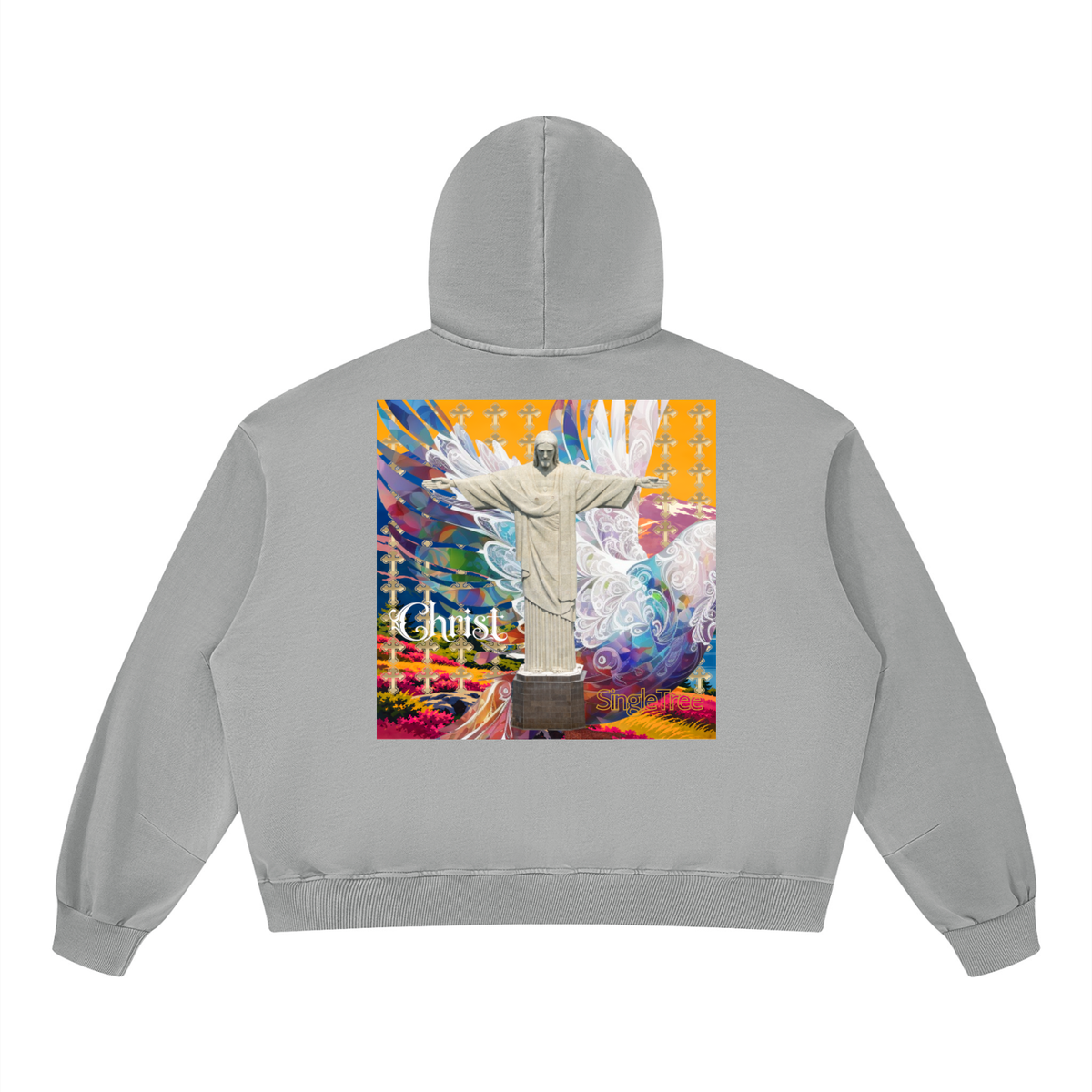 Christ the Redeemer Unisex Boxy Vintage Washed Hoodie