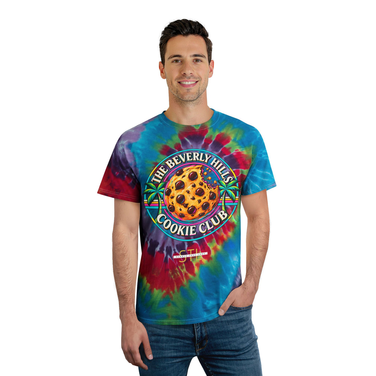 Beverly Hills Cookie Club Vibrant Tie-Dye Tee