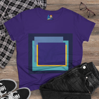 My Life in Purple Squares Cubed Contemporary Art Design Women&