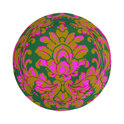 Fleur de Lis in Pink and Green Vibrant Bucket Hat