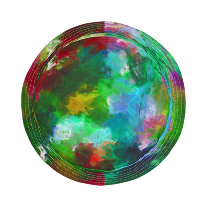 Green Abstract Colorblock Brushstrokes Vibrant Bucket Hat